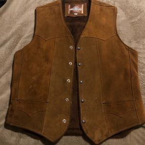 Vintage 70s pioneerwear suede leather vest size 44